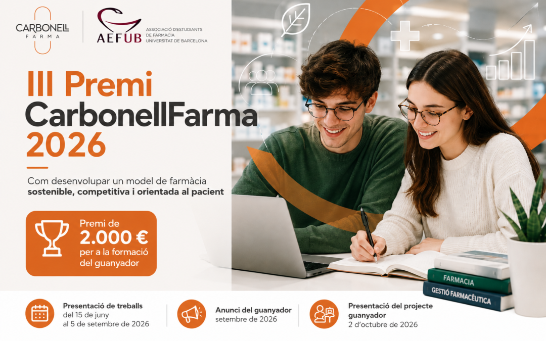 III Premi CarbonellFarma 2026: Com desenvolupar un model de farmàcia sostenible, competitiva i orientada al pacient